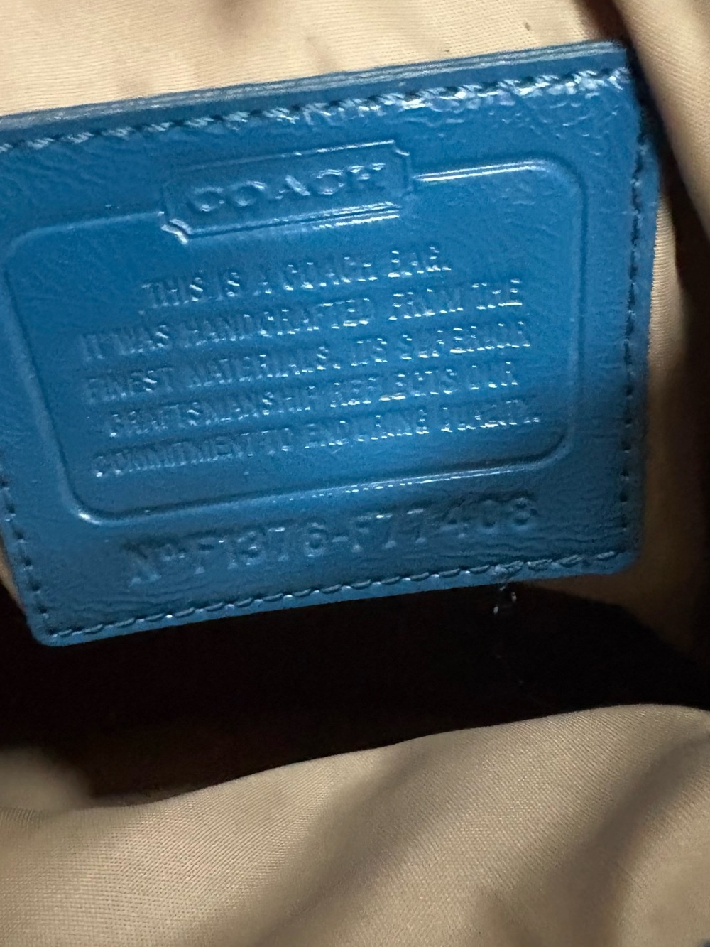 Coach Teal Signature Nylon Crossbody Bag - Picture 5 of 6